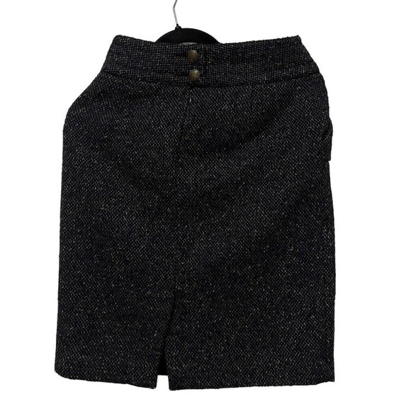 Women CABI Boss Casual Skirt Black Gray Plaid Size 4 Pre-Owned - Picture 8 of 11